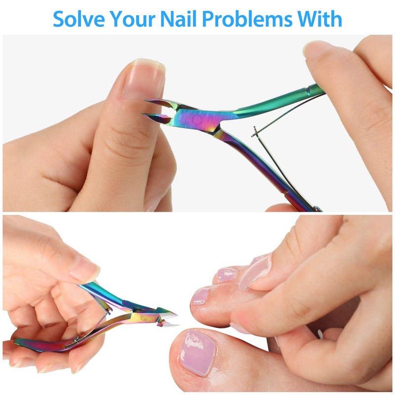 Mudder 3 Packs Cuticle Nippers Cutter Tool Stainless Steel Nail