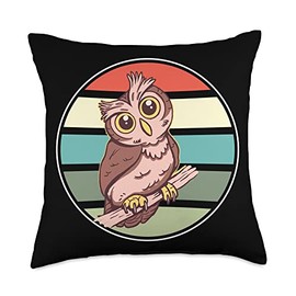 Birdie Animal Lover Ornithologist Birding Co. Owl Lover Birds Throw Pillow, 18x18, Multicolor