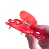 Novelty Octopus Hair Clip,Acetate Claw Clips,Big Hair Clips for Women,Red