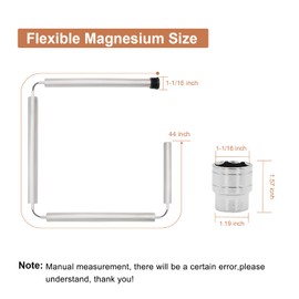Powswopx Flexible Water Heater Magnesium Anode Rod 3/4" NPT Thread for Rheem GE, Rheem, Reliance, Richmond, Kenmore with 1-1/16" Hex Socket Tool and Teflon Tape (44 inch Flexible)