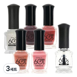 With Shan 60S Nail Mood Syrup Nail Set, 5 types of nails + top coat, 3 sets / 위드샨 60S 네일 무드시럽 네일세트, 네일 5종 + 탑코트, 3세트