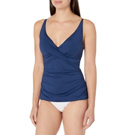 Catalina Parte Superior Tankini con Aros para Mujer con Cierre Frontal y Trenzado estándar, MDNT, S