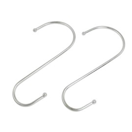 sourcing map 2pcs Kitchen Pan Pot Garment Stainless Steel S Shape Hook Hangers Silver Tone