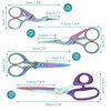 Belle Vous Titanium Coating Sewing Scissors (4 Pack) - Stainless