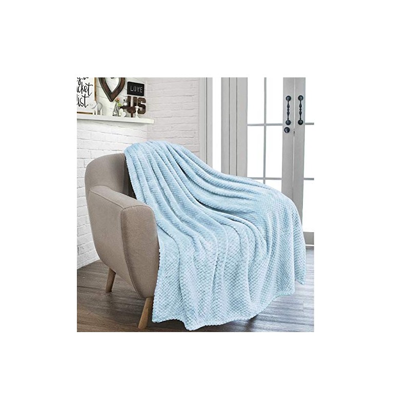 RayyanLinen Waffle Honey Comb Throw Blanket Super Soft Luxurious Versatile