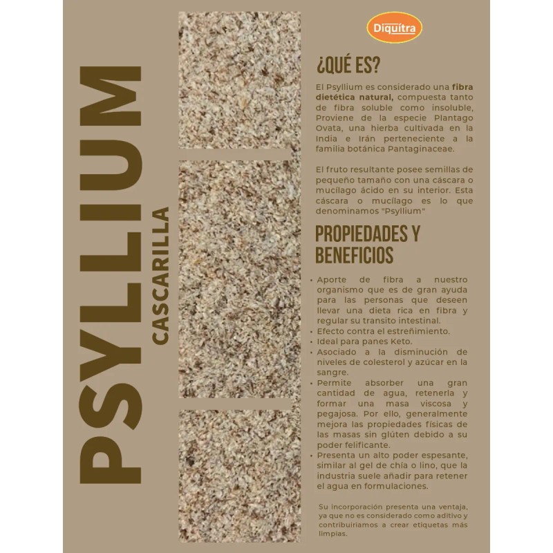 Psyllium Plantago Cascarilla 500 Gramos