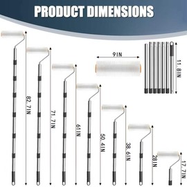 Spiked Roller, 22 cm Spiked Roller Balancing Compound, Bleed Roller, Floor Coating Bleeding Roller Set, with 13 mm Spikes in Professional Quality, Nail Roller for Bleeding Bleeding Roller for Floor