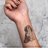 4 x 'Bearded Collie' Temporary Tattoos - Water Resistant, Skin-Safe,