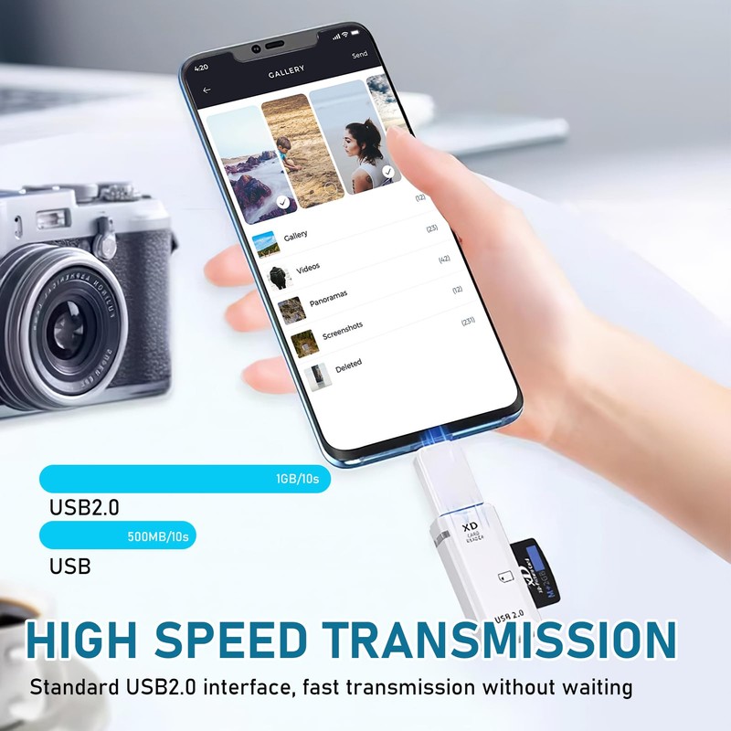 USB XD Card Reader For Fuji Olympus Cameras 128GB USB