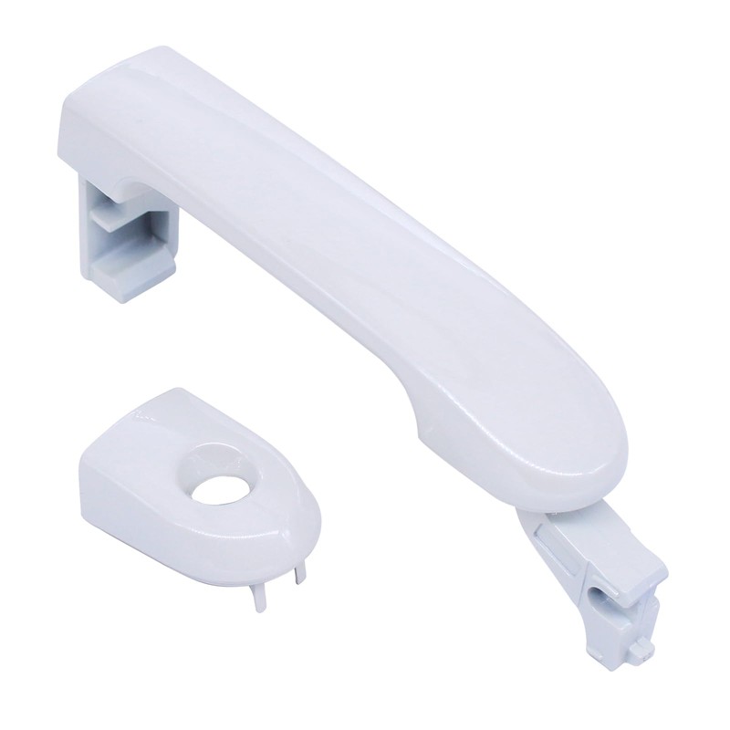 MOTOKU White Exterior Door Handle with Keyhole for Nissan Versa