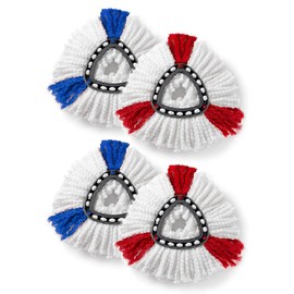 4 Pack Mop Head Replacement for Spin Mop Power Refill Easy Cleaning Microfiber Old Style Not for Blue Tank