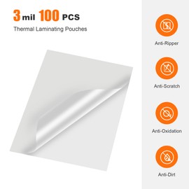 Bonsaii Laminating Sheets, 100 PCS 3mil Thermal Laminating Pouches, 9 x 11.5 inches, Letter Size, Clear and Durable, Suitable for Multiple Fields of Use-LP100