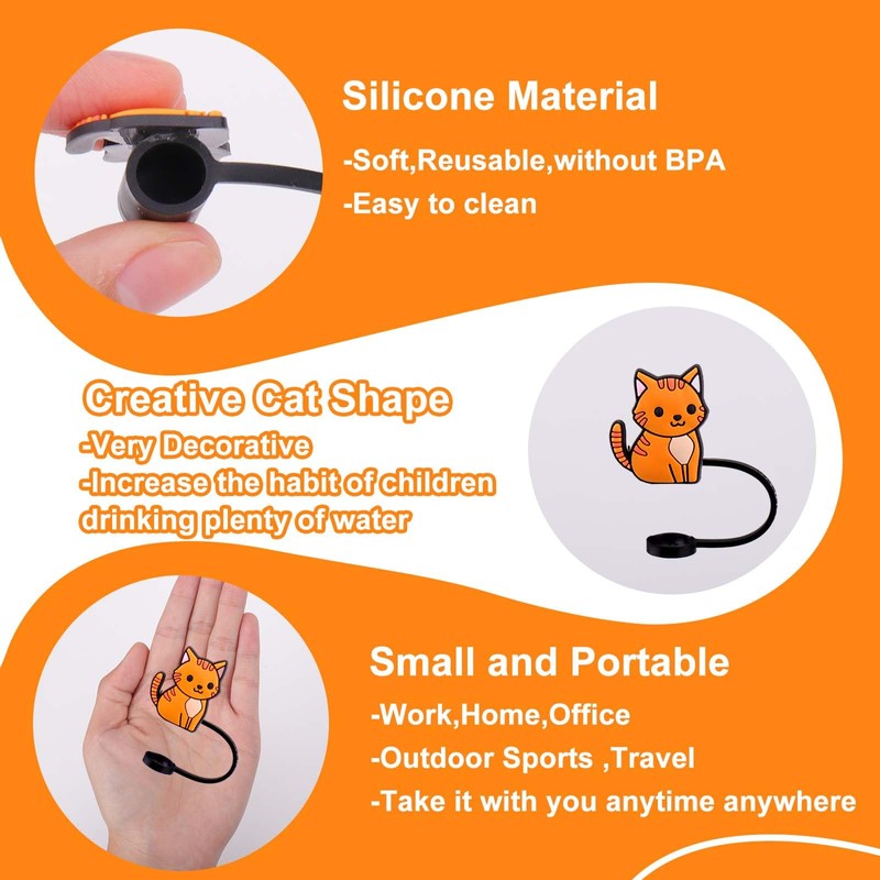 XANGNIER Cute Silicone Straw Cover Cap for YETI Cup,6 Pcs