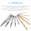 HSEAMALL 10PCS Screw Extractors with Left Hand Cobalt Drill Bits