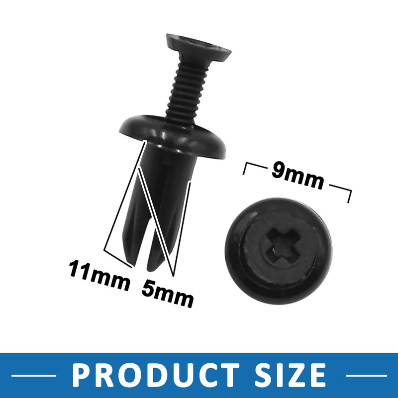 A ABSOPRO Car Push in Rivet Fastener Bumper Clips Plastic