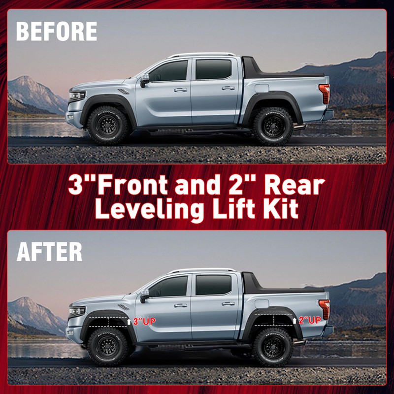 Leveling Lift Kit for 2009-2024 Ram 1500 4WD, 3'' Front