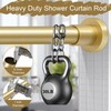 YNL Gold Shower Curtain Rod 32-80 Inch(2.7-6.6ft), Non Slip, Never
