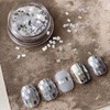 trekko Nail Hologram Holo Nail Parts Resin Deco Parts Silver
