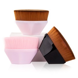 Foundation Brush, Marilyn Compact, Liquid Face Powder, Foundation Brush, Dedicated Storage Case Included, (Pink)