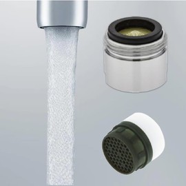 Neoperl Tom Thumb Aerated Small Size Faucet Aerator PCA Perlator Soft Flow Stream Male/Female Bathroom Housing/Washer/Insert (Yellow 2.2 GPM, Male)