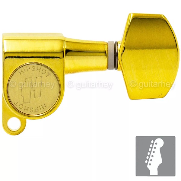 Hipshot NEW Hipshot 6K1EN0G 6-In-Line Non-Staggered Closed-Gear MINI Tuning Keys