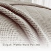 CozyTide 100% Cotton King Size Quilt(110x98 Inch),Dark Khaki Lightweight Waffle