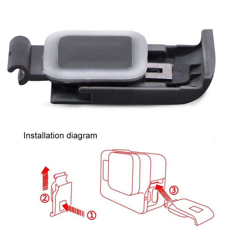 USB Port Side Door Case Cover Replacement for Gopro Hero