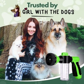Soap & Shampoo Dispenser for Pet Wash and Garden Hose Sprayer Nozzle by Girl With The Dogs