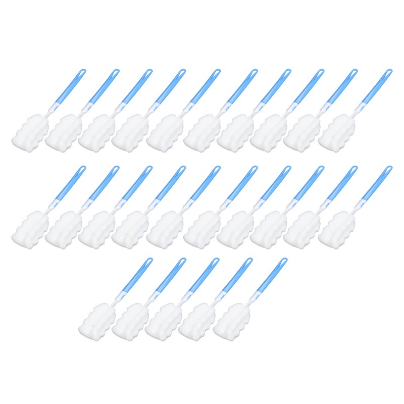 50pcs Bottle Sponge Brush Long Handle Cup Cleaning Sponge Brush