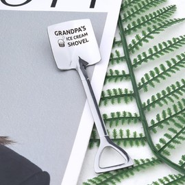 Funny Grandpa Birthday Gifts for Grandad Fathers Day Gift for Grandpa Ice Cream Shovel Spoon Gift for Papa Granddad Retirement Presents for Grandad Papa Ice Cream Gifts for Grandads Spoon
