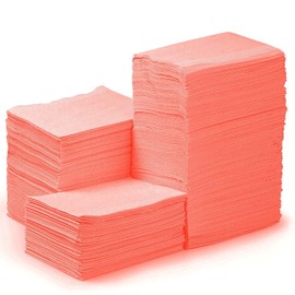 JMU Dental Bibs 250pack, Disposable Tattoo Bibs 3-Ply, Waterproof Tray Covers, 13" x 18", Orange