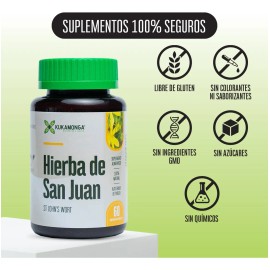 Hierba de San Juan  60 Cpsulas  Dura 30 Das  Apoya el Bienestar Emocional  Reduce el Estrs y la Ansiedad  Mejora el Estado de nimo de Forma Natural...