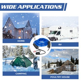 Nwsuewi RV heating water Hose, lead and BPA-free,1/2 inner diameter, anti-freezing temperature drops to -45°F, a great RV accessory for campers, livestock, and agriculture (30FT)