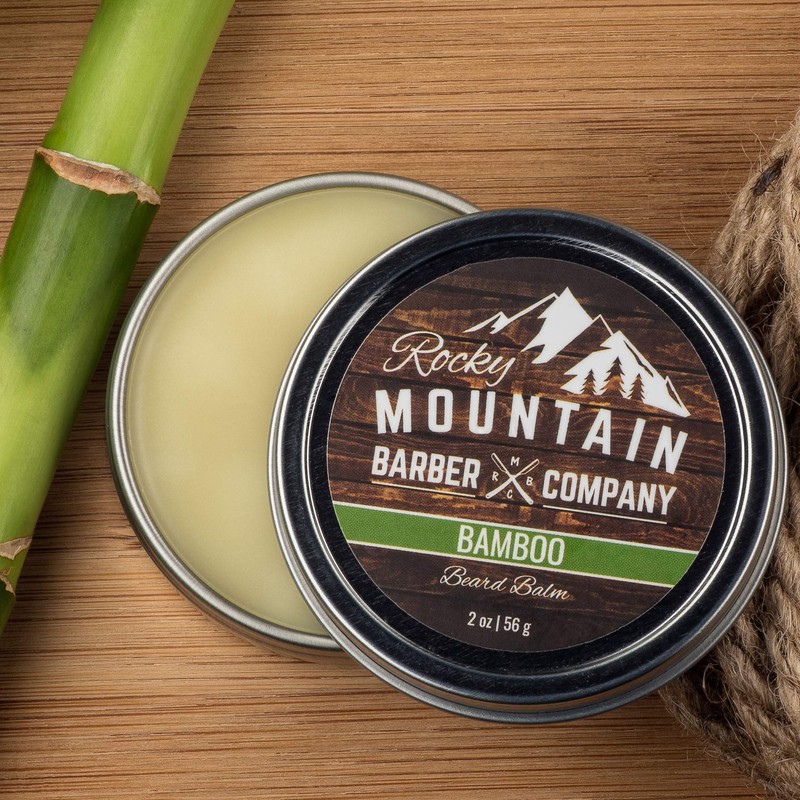 Men’s Bamboo Beard Balm Made in Canada Featuring Beeswax, Shea