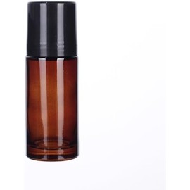 YuanHolumid 2Pcs Brown 50ml Glass Essential Oil Roller Bottles Refillable Roll on Bottles Empty Deodorant Bottle Containers Rollerball Bottles for Fragrance Roller Bottles Refillable Containers