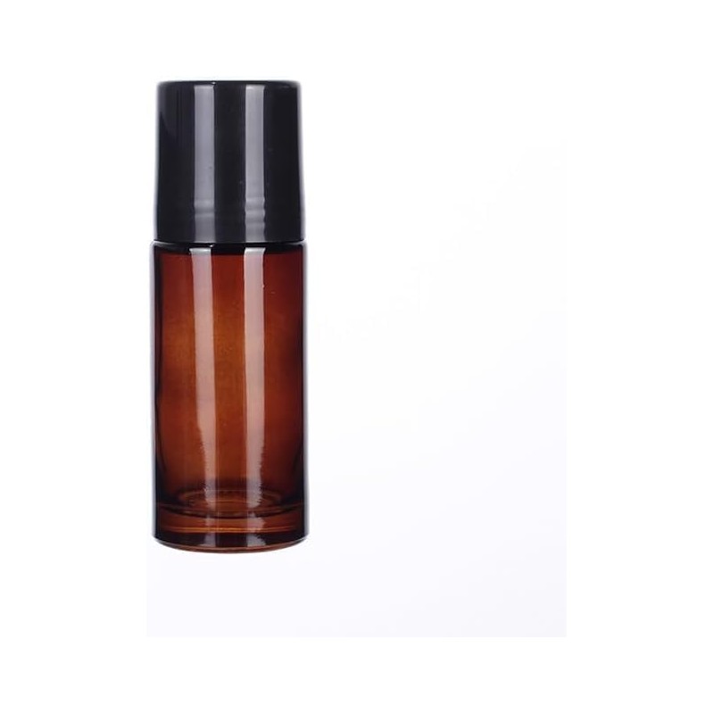 YuanHolumid 2Pcs Brown 50ml Glass Essential Oil Roller Bottles Refillable