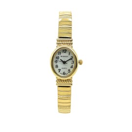 Ladies Classic Small Oval Stretch Elastic Band Fashion Watch Wincci (Gold)
