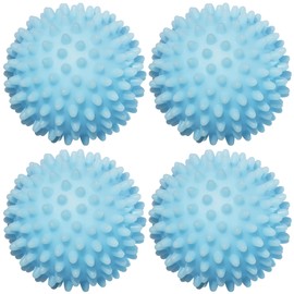 Reusable Laundry Dryer Balls - A Natural Alternative to Fabric Softener, Reduce Drying Time and Save on Energy. Soft Fluffy Clothes, Fewer Wrinkles, Less Static Cling. (4-Pack)
