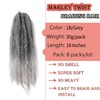 18-inch Grey Marley Twist Braiding Hair – Soft, Fluffy &