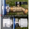 RAINPAL SSBF010 Female 3/4" NPT Stainless Steel Bulkhead Tank Fitting