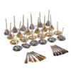 36-Piece Brass Steel Wire Brush for Drill Set Pen Wheel