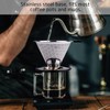 FOXAS Pour Over Coffee Filter Dripper, Reusable Stainless Steel Metal