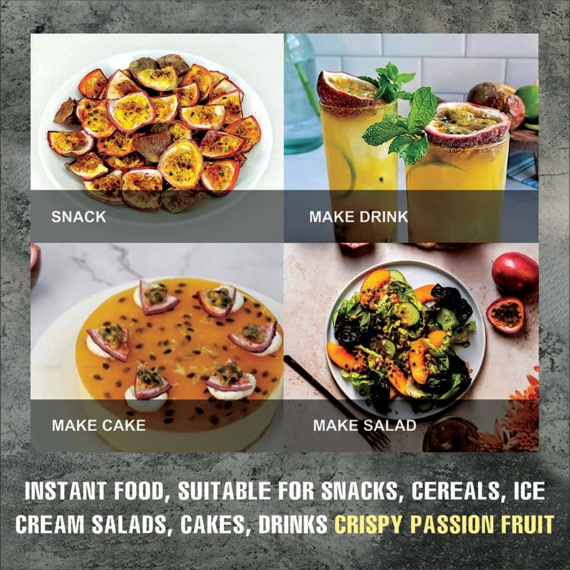 CRISPY DRIED PASSION FRUIT 2.47 oz (70g) VIETFARMFOOD: Freeze-dried, no