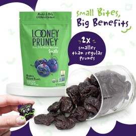 Looney Pruney Smalls Fruit Snacks | Naturally Sweet Bite-Sized Prunes | Organic Fruit Snack Packs For Kids & Adults | Vegan Food With No Added Sugar & Preservatives | Kosher | 9 oz. (Pack of 6)