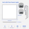 AIKVSXER 2 Pack 2x2 LED Flat Panel Light - Selectable