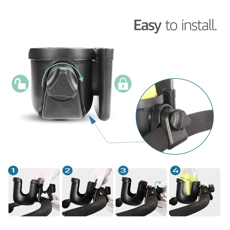 Pram Cup Holder Buggy Stroller Cup Holder - Stroller Stroller
