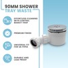 CranPlas Chrome Shower Trap | 90MM High-Flow Shower Waste Trap
