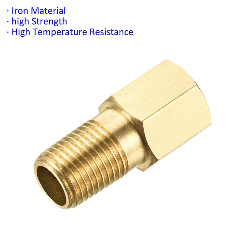 M METERXITY 2PCS Extension Connector Pipe Fitting Brass Hex Coupling