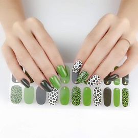 Vtrem 22 Pieces Nail Stickers Self-Adhesive Full Cover Nail Polish Strips Christmas gifts Nail Art Decals Manicure Kits for Women Girls Festive Gifts, Birthday Gifts, Art Theme Party, Style 2