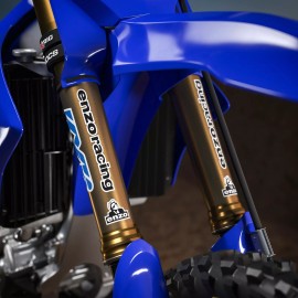 Enzo KYB Fork Stickers Suspension Decals Set (Yamaha Blue) (9x6.5)